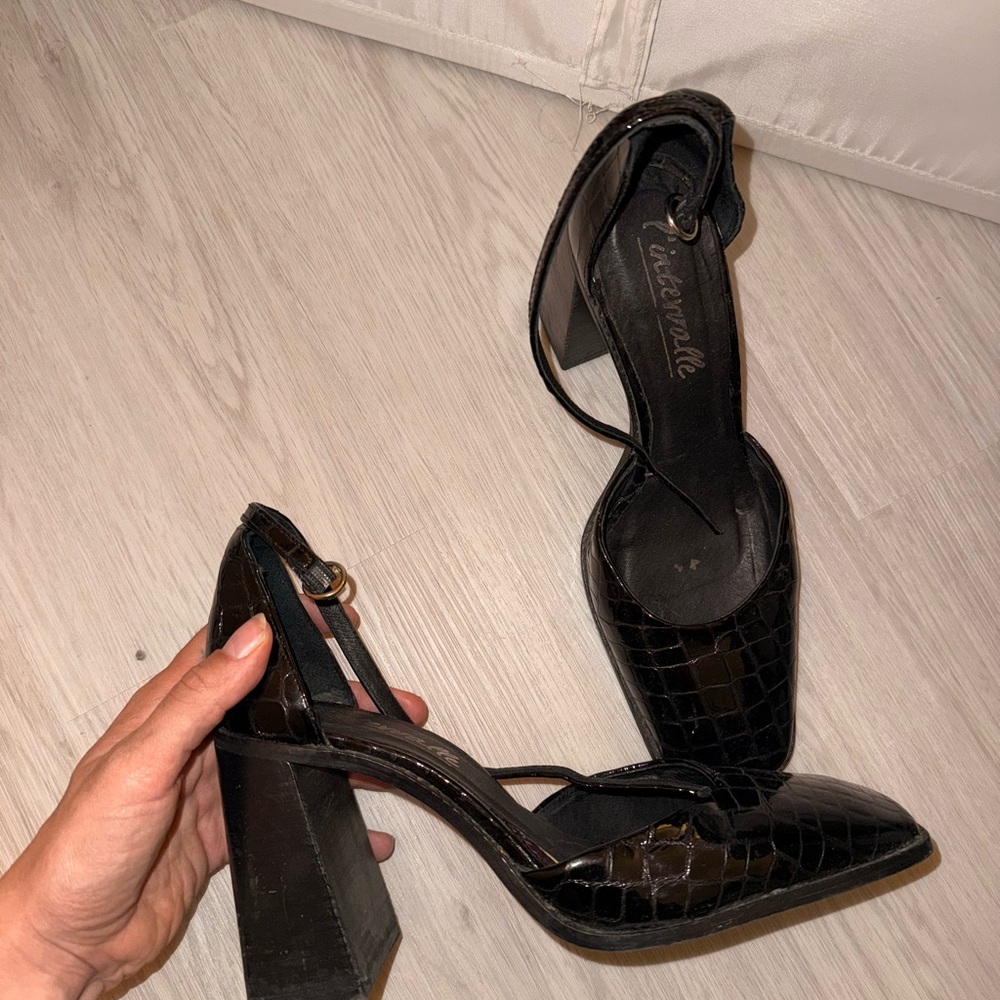 L'INTERVALLE Mary Jane Heels with Chunky Block Heel